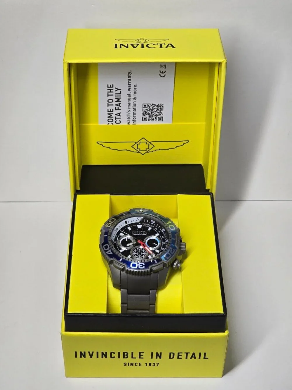 Invicta Commander TI-22 Titanium Men's Watch - 48mm, Blue, Black, Grey (49493)